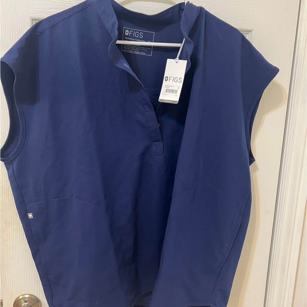 FIGS RAFAELA SCRUB TOP NAVY XXL 2XL BNWT
